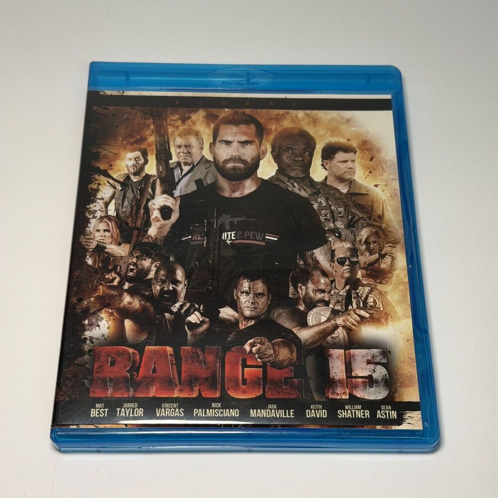 Range 15 Blu-ray 2016 OOP Zombie Apocalypse VG William Shatner Keith David Rare